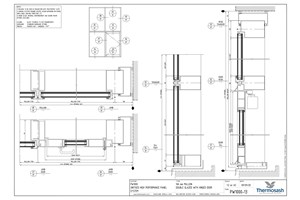 CAD Download - PW1000 - 160mm Mullion Double Glazed with Hinged Door